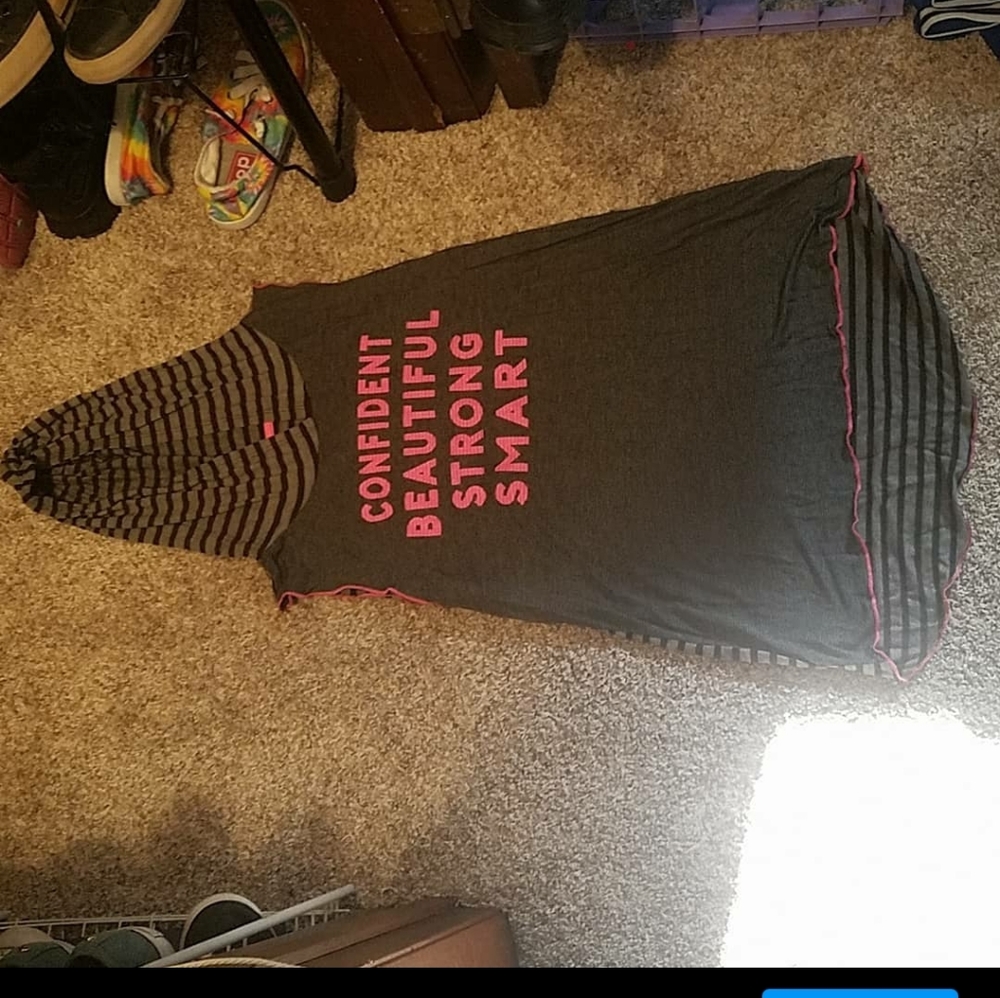 Grey graphic hoodie dress
